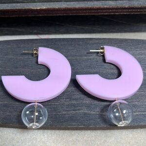 Modern semi hoop earring